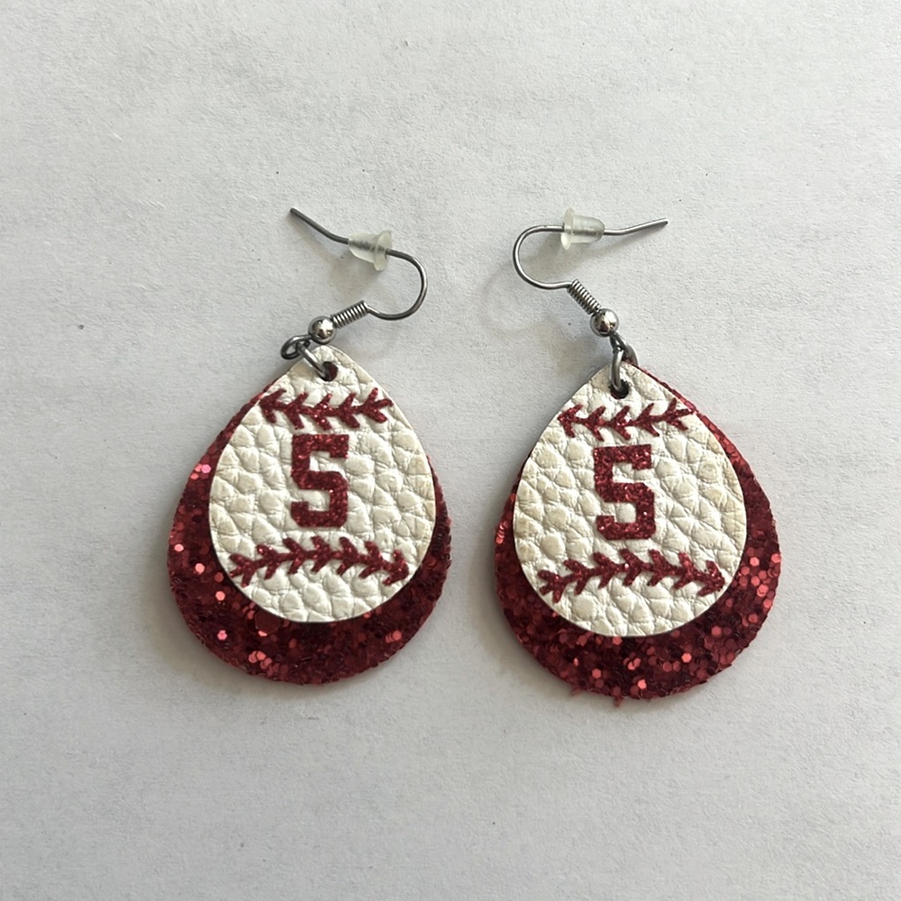 Baseball earrings